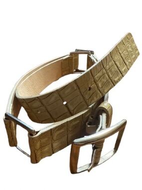 Garuglieri croc embossed leather belt Wmns Sz Lg